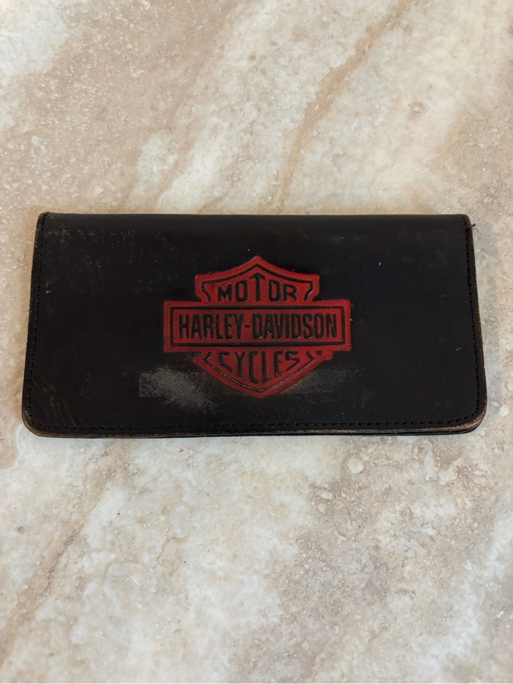 Harley-Davidson Black Logo Checkbook Wallet
